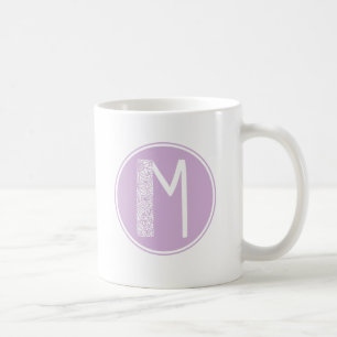 Mイニシャルフローラモノグラム コーヒーマグカップ