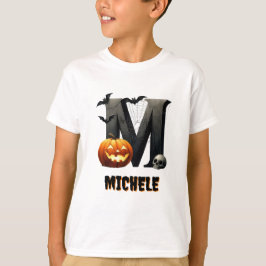 Mイニシャル トリック オア トリート ハロウィン Tシャツ
