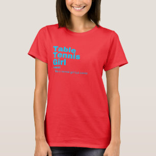 mガール – 卓球 tシャツ