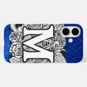 Mパーソナライズされた字のフローラエレガントグリッター Case-Mate iPhoneケース (裏面 (横))