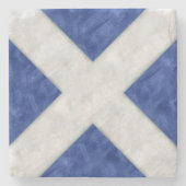 Mマイク水の色の信号航海の海上フラグ ストーンコースター (正面)