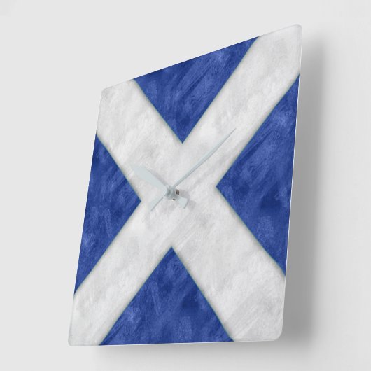 Mマイク水色信号海航海の上国旗 スクエア壁時計 (傾斜)