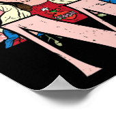 Mメアリーヴァージン聖ハートイエス宗教聖母 ポスター (角)