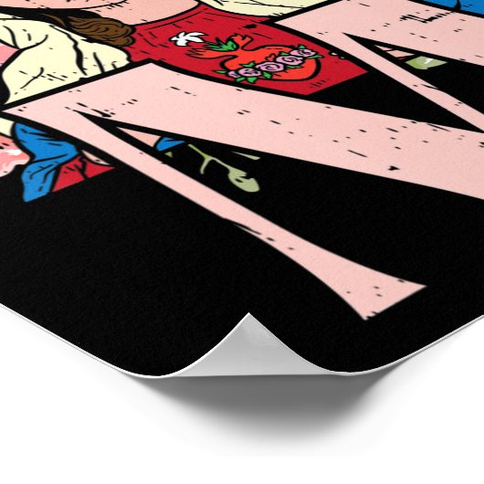 Mメアリーヴァージン聖ハートイエス宗教聖母 ポスター (角)