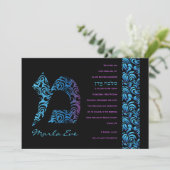 Mメムヘブライ語コレクションバルミツワー招待状 招待状 (スタンド正面)