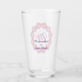 Mモノグラムかわいらしボホフローラコテージガーリーかわいい タンブラーグラス (裏面)