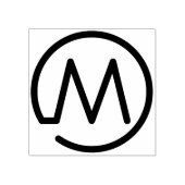 Mモノグラムウッドゴムスタンプ ラバースタンプ (インプリント)