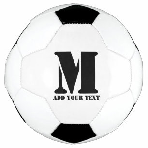 Mモノグラムシンプルミニマモダンリストパーソナライズされた サッカーボール