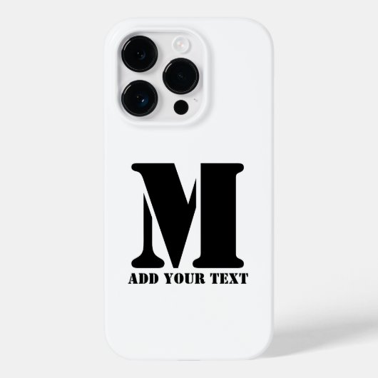 Mモノグラムシンプルミニマモダンリストパーソナライズされた Case-Mate iPhoneケース (裏面)