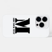 Mモノグラムシンプルミニマモダンリストパーソナライズされた Case-Mate iPhoneケース (裏面 (横))