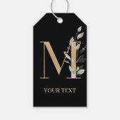 Mモノグラムパーソナライズされたフローラ ギフトタグ (正面)