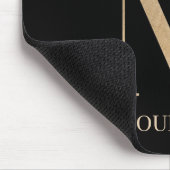 Mモノグラムパーソナライズされたフローラ マウスパッド (コーナー)