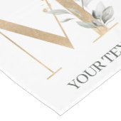 Mモノグラムフローラパーソナライズされたショートテーブルランナー ショートテーブルランナー (コーナー)