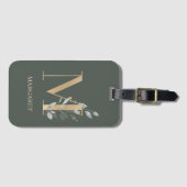 Mモノグラムフローラパーソナライズされたタグ ラゲッジタグ (正面横)