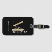 Mモノグラムフローラパーソナライズされた ラゲッジタグ (正面横)