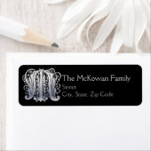 Mモノグラム「シルバーレース」デザインアドレス表 ラベル (インサイチュ)