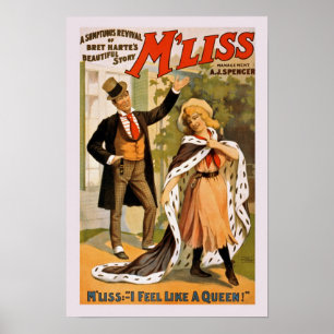 M'リス私は感じQueen Vintageポスターのように ポスター