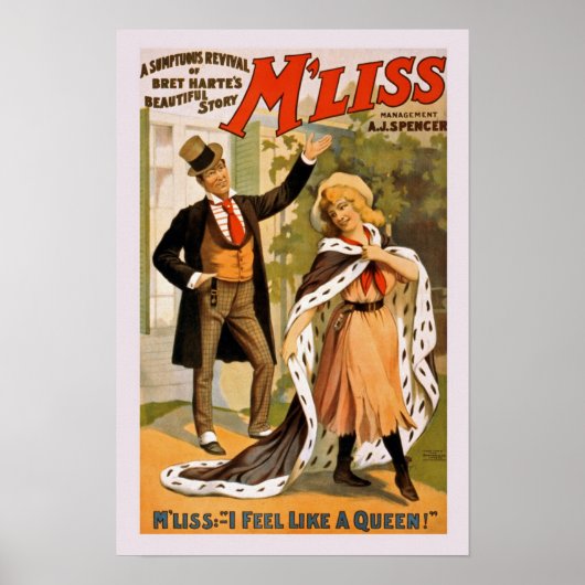M'リス私は感じQueen Vintageポスターのように ポスター (正面)