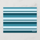 Mレターダークブルーカードフレキシブルポニーバンティング。 ポストカード (裏面)