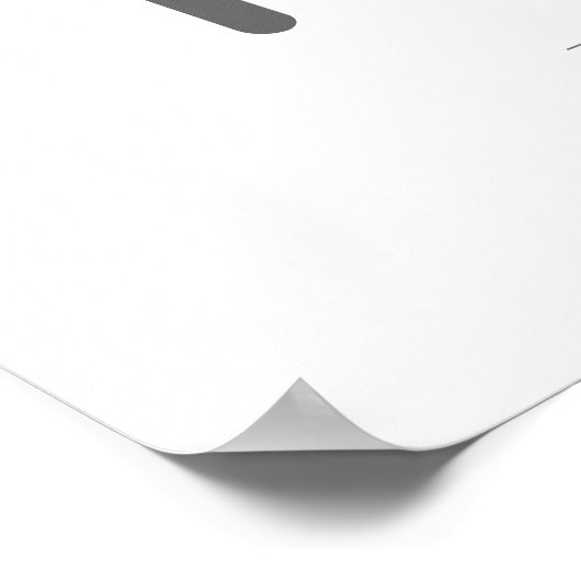 Mレターモノグラム赤面ピーチフローラホームデコール ポスター (角)