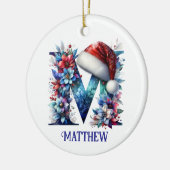 M名クリスマスオーナメント セラミックオーナメント (左)