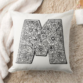 M字パターン(の模様が)ある枕 クッション (ブランケット)