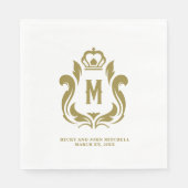 M後頭金ゴールド紋 スタンダードランチョンナプキン (正面)