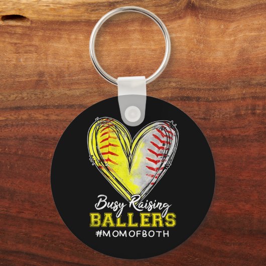 M忙しを販売する両方のソフトママのLlersハートを育てる キーホルダー (正面)