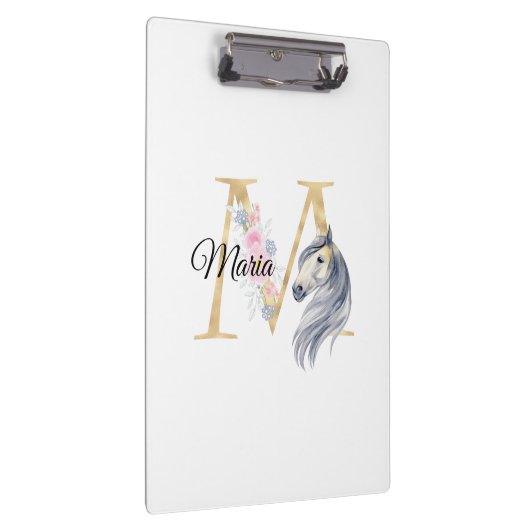 M文字パーソナライズされた名一文字 クリップボード (右)