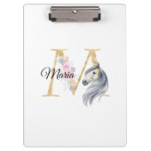 M文字パーソナライズされた名一文字 クリップボード (正面)