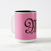 M文字 ツートーンマグカップ (正面左)