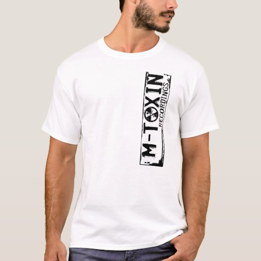 M毒素の白のロゴ Tシャツ (正面)