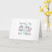 M生まれ/Free Greeting Card カード (黄色い花)