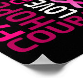 M用クール素敵な乳がん認識度ピンクリボン ポスター (角)