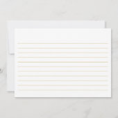 M用フローラピンクと金ゴールド赤ちゃんシャワーアドバイスカード ノートカード (裏面)