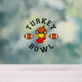 M用メンズサンクスギビング七面鳥ボウルシャツ アクリルサイン (ニュートラル)