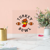 M用メンズサンクスギビング七面鳥ボウルシャツ アクリルサイン (ウェディング)