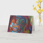 M空白の.ManderbachのCard 5x7 「Euphoria」と題する カード (黄色い花)