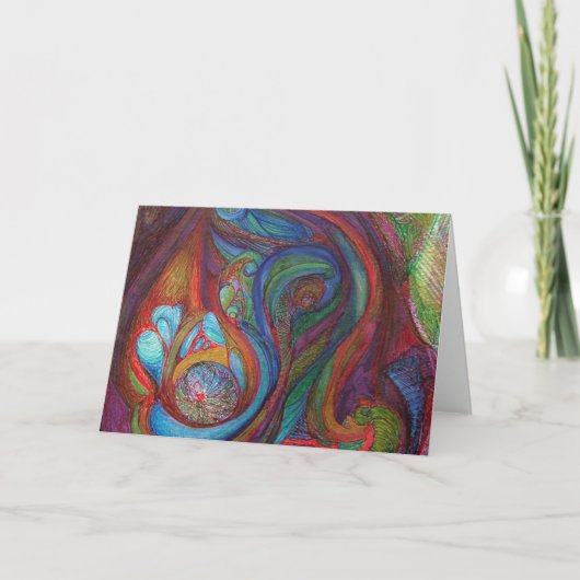 M空白の.ManderbachのCard 5x7 「Euphoria」と題する カード (正面)