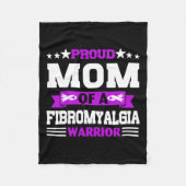 M誇りを持ったの線維筋痛認識度の母の戦士 フリースブランケット (正面)