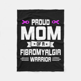 M誇りを持ったの線維筋痛認識度の母の戦士 フリースブランケット
