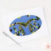 M青 楕円形シール (封筒)