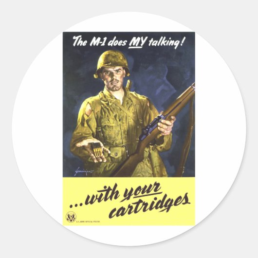 M1が私に話しかける ラウンドシール (正面)