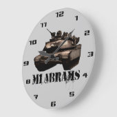 M1エイブラムス ラージ壁時計 (傾斜)