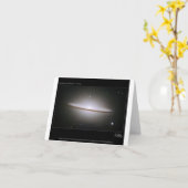 M104のソンブレロの銀河系(NGC 4594) カード (黄色い花)