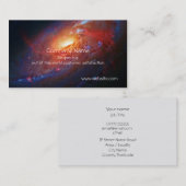 M106渦状銀河、杖Venatici 名刺 (正面/裏面)