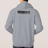 M110曲射砲の人の基本的なフード付きのスエットシャツ パーカ (裏面)