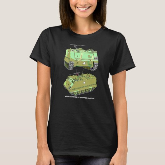 M113装甲人員輸送機のApc図 Tシャツ (正面)