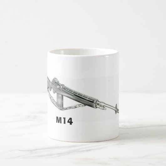 M14ライフルのマグ コーヒーマグカップ (中央)