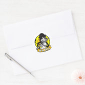 M16ライフルレトロ ラウンドシール (封筒)